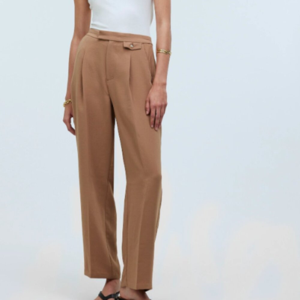 Madewell The Rosedale High-Rise Straight Pant in Crepe